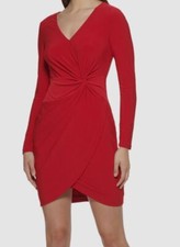 Guess Women's Red Twist Front Knit Dress Size 4
