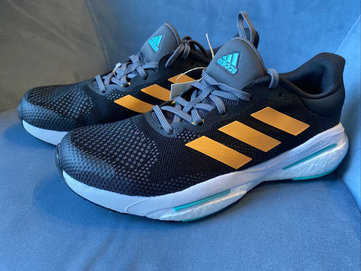 Adidas Solar Glide 5 Core Black Orange Mint MENS Size 8 US NEW