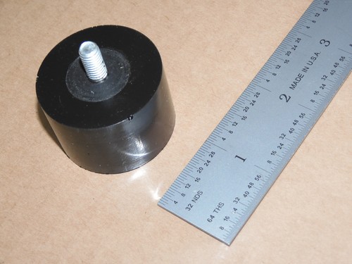 SORBOTHANE MOUNTABLE RUBBER SHOCK ABSORBING FOOT 1/4-20 THREAD SCREW ISO MOUNT  - Picture 1 of 3
