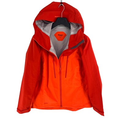 RRP 500 Bergans Of Norwegen Damen Orange Recco Dermizax Jacke mit Kapuze Größe