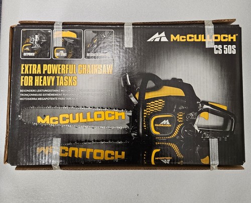 Brand new McCulloch CS 50S 15" Gas Powered Chainsaw Two Stroke Soft Start 50cc - Picture 3 of 5