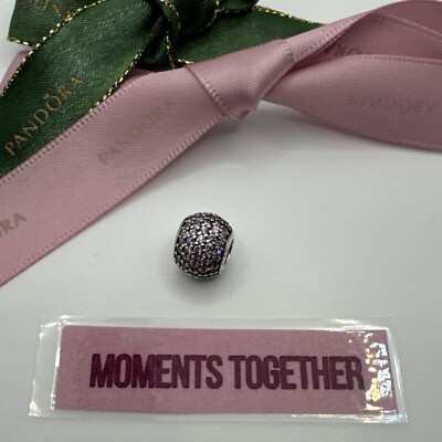 Pandora Pave Light Baby Pink CZ Sterling Silver Charm 791051