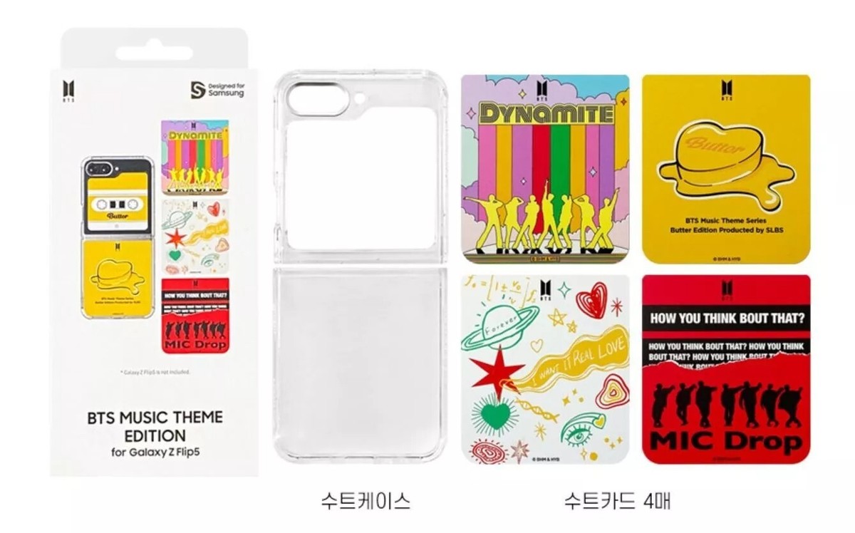 BTS X Samsung Suit Case With Flip Suit Card 4pcs Set For