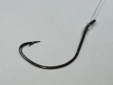 2/0 wide gap snelled  48 inch leader fluke rig  100 leaders flounder kahle hook