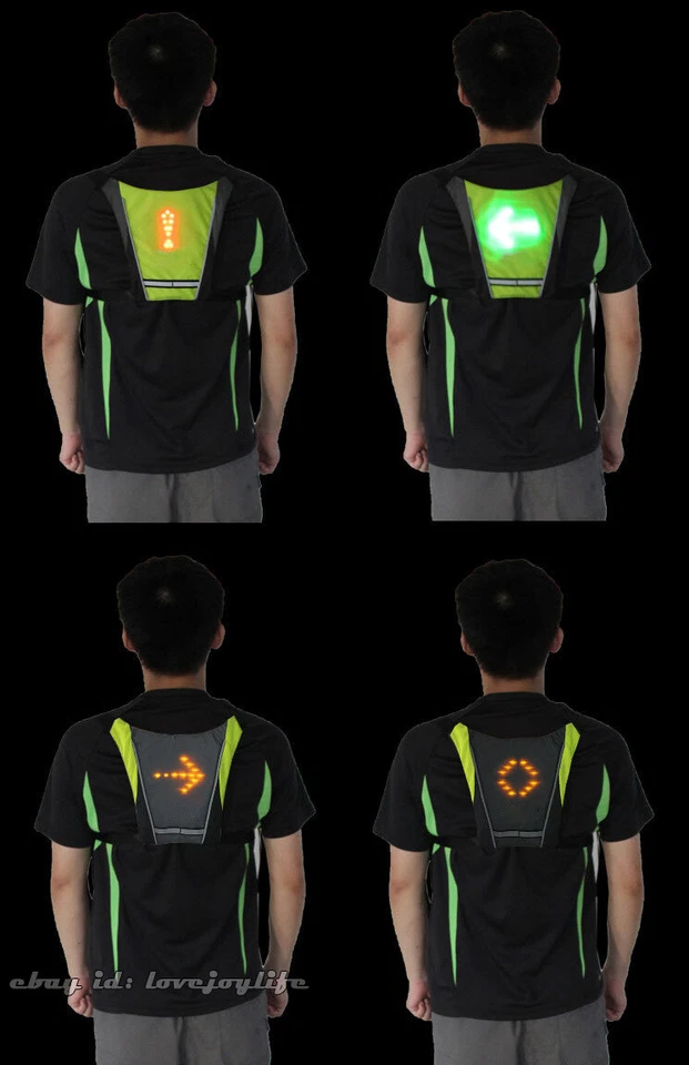 Bicycle Luminous Vest outdoor Cycling Wireless Remote Control Bicycle Vest LED - Image 4 of 4