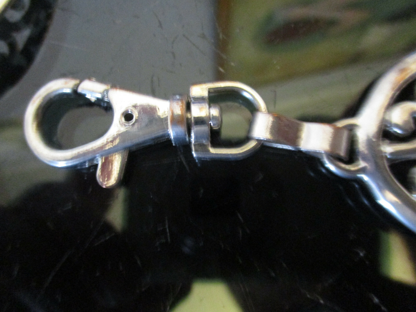 Vintage Statement Stylized Scroll Oval Silver Ton… - image 3