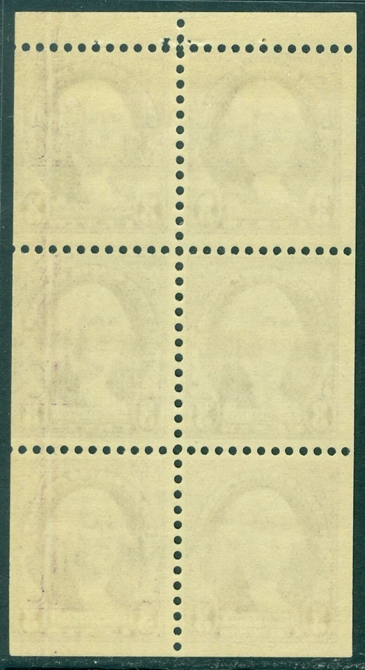 EDW1949SELL : USA 1932 Scott #720b Booklet pane of 6. Mint Never Hinged. Cat - Image 2 of 2