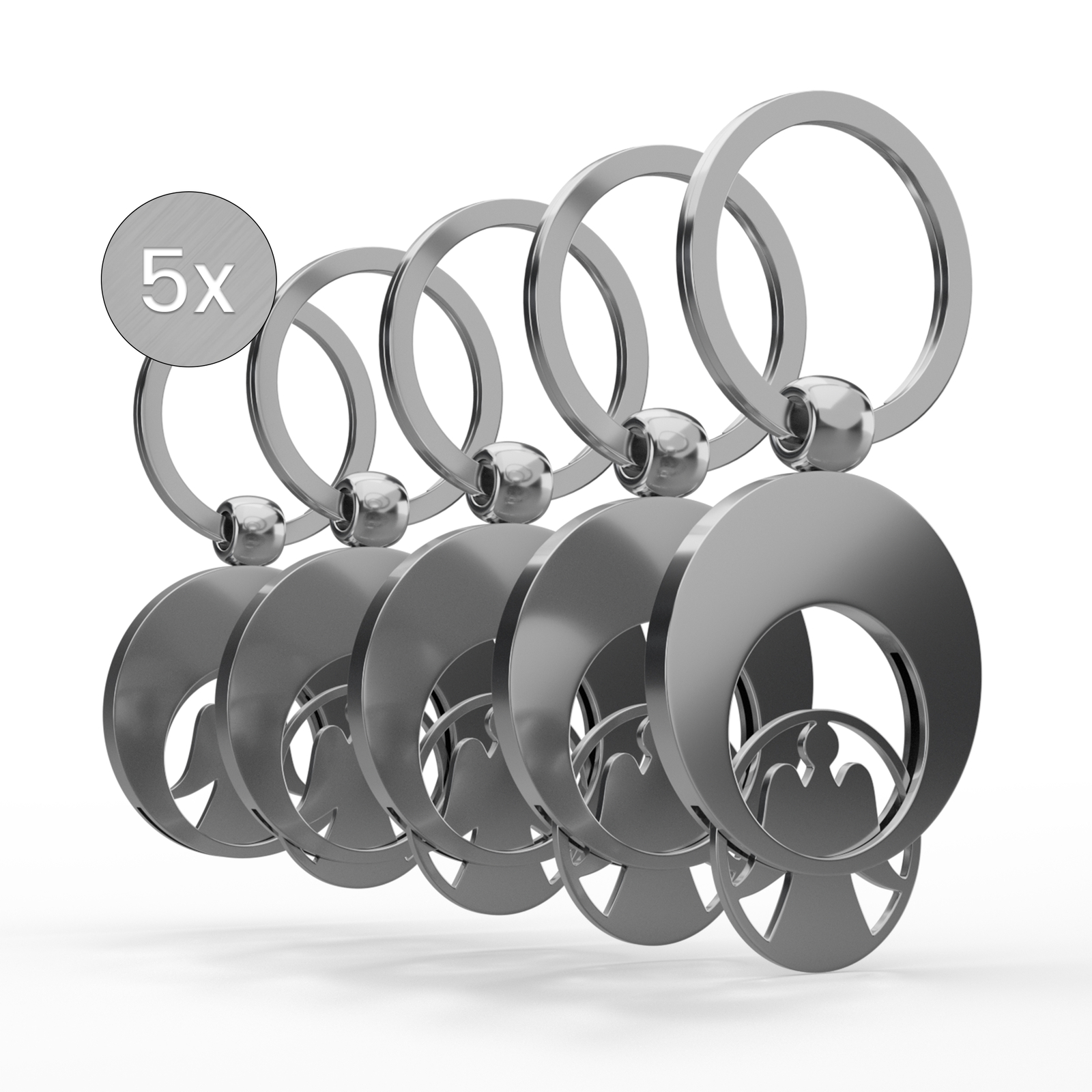 5x Schlüsselanhänger Engel Einkaufswagenchip Anhänger Einkaufschip Schutzengel