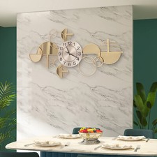 Large Luxury Gold Wall Clock Nordic Style Metal Clocks Home Living Room Decor