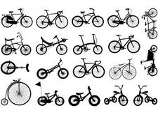 Bicycle 19 Pcs 1 Inch Black Fused Glass Decals
