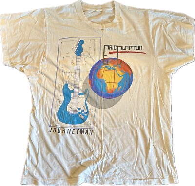 ERIC CLAPTON JOURNEYMAN TOUR 1990 Tシャツ L Vintage Eric Clapton Journeyman Tour Concert T Shirt 1990
