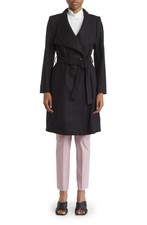 Ted Baker Sandra Wool Cashmere High Neck Belted Wrap Long Dress Coat Rose 2 10 S
