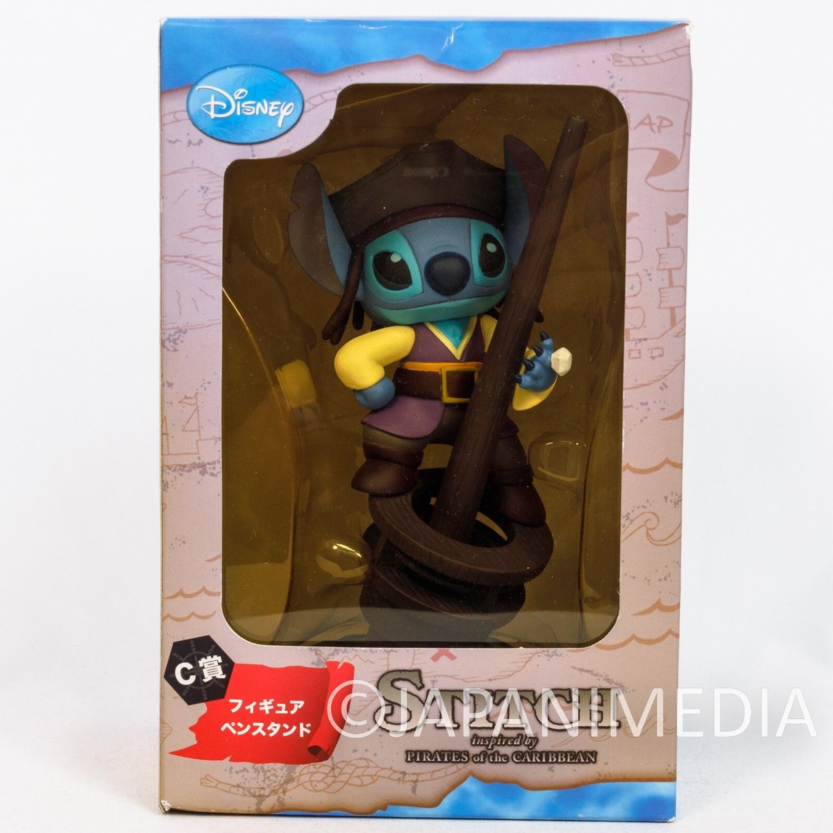 Disney Stitch Pirates of Caribbean Ballpoint Pen Stand Figure