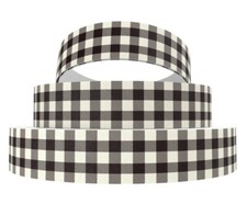 1.5 INCH GROSGRAIN RIBBON Hair Bow Supplies 1195516 Black Buffalo Plaid
