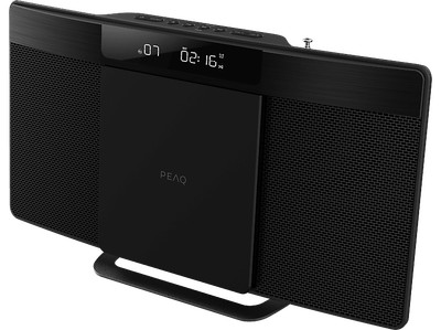 PEAQ PMS 220 SLIM Micro Hifi System mit DAB+/FM Tuner (Schwarz)
