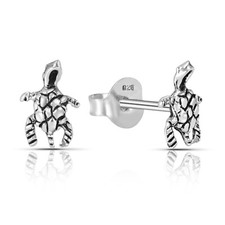 Everyday Little Sterling Silver Sea Turtles Post Stud Earrings