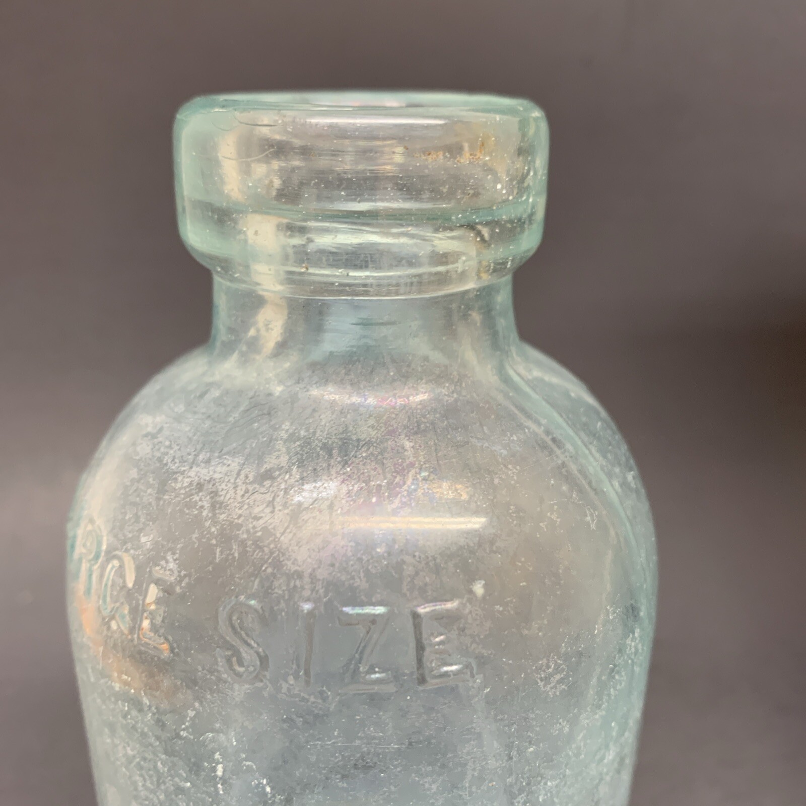 ATQ MELLIN'S INFANT'S FOOD DOLIBER GOODALE BOSTON 1890 HAND BLOWN BOTTLE