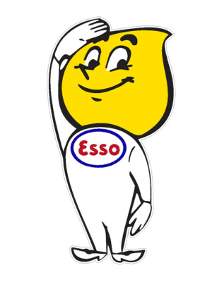 FITS VINTAGE Esso TWINS GASOLINE GAS MOTOR OIL PUMP TRUCK BUMPER STICKER DECAL