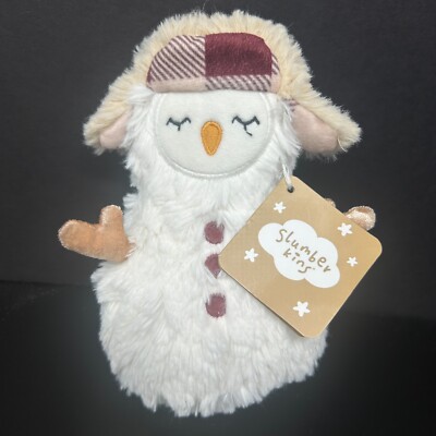 Slumberkins Snowman Plush 7'' Small Mini Stuffed Animal with Tags Winter Hat