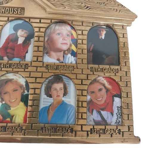 Brass Frame School House Picture Heavy Frame Ashbury First 12 School Years Photo - Picture 8 of 22