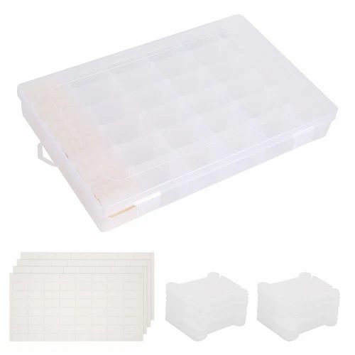 129Pcs Set Embroidery Floss Cross Stitch Organizer Storage Box Thread Bobbins AU - Picture 5 of 11
