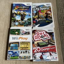 Nintendo Wii Game Lot of 4: Excitebots, Wii Play, Rec Room Games, City Sports.
