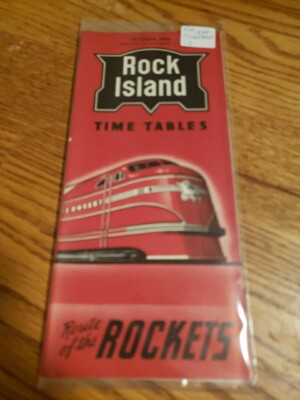 RAILROAD Train Track SYSTEM PUBLIC TIMETABLE Rock Island 1938