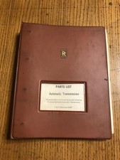 Rolls-Royce Bentley Automatic Transmission Parts List Catalog Illustrated Manual
