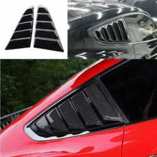 Rear Side Window Quarter Louver Cover For Ford Mustang 15-22 ST Dry Carbon Fiber