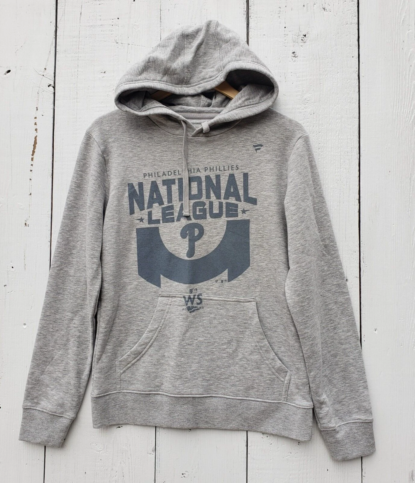 Fanatics Womens Grey Philadelphia Phillies Baseball Hoodie Sz S