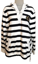 Vintage Ralph Lauren Hoodie Sweatshirt Rugby Crown Crest Logo Sz L Nautical