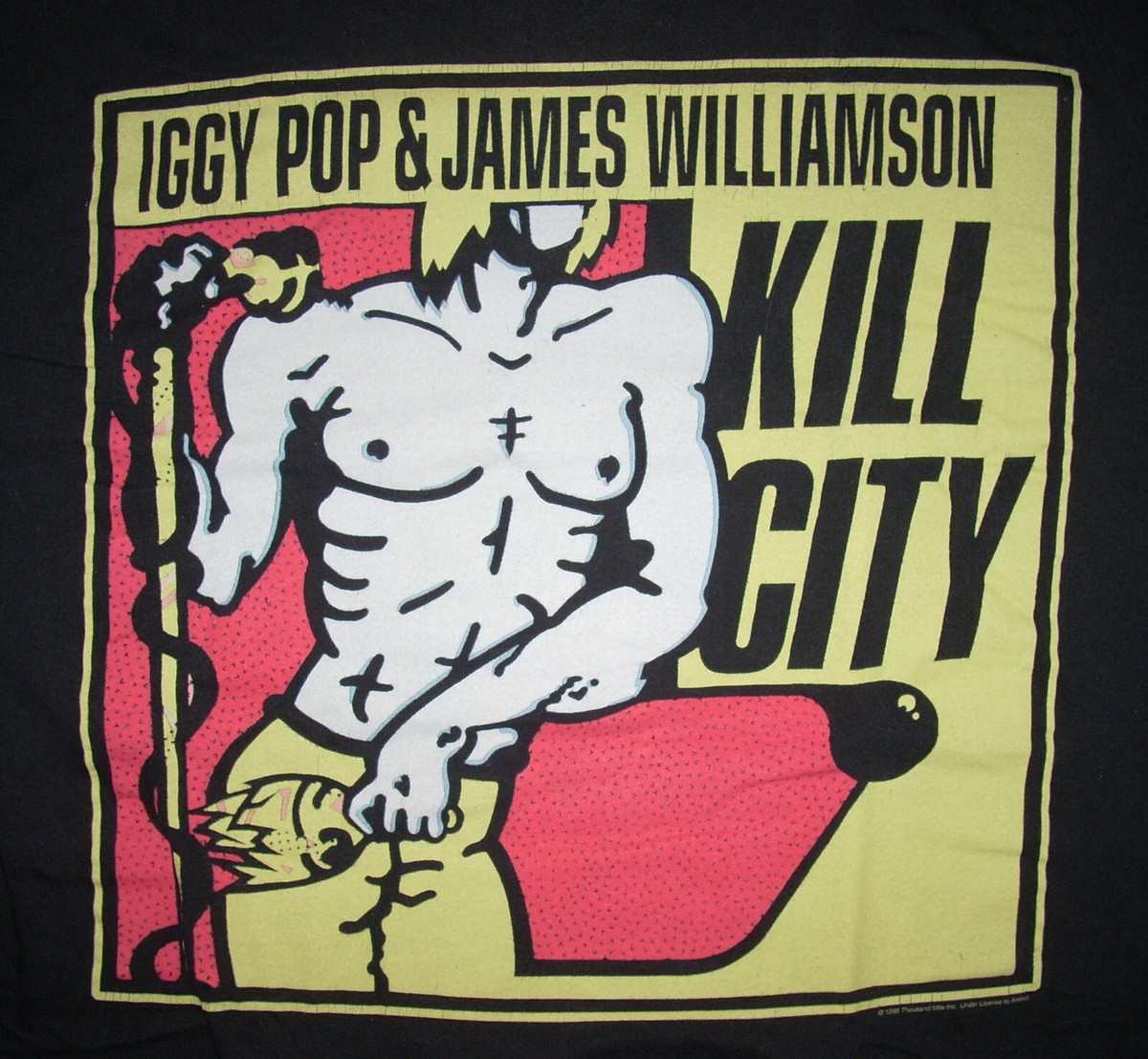 Vintage 1999 IGGY POP & James Williamson KILL CITY T-Shirt