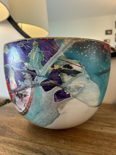 Patrick Dragon White House Collection Abstract Art w/ Terra Sigillata Pottery - Picture 2 of 22