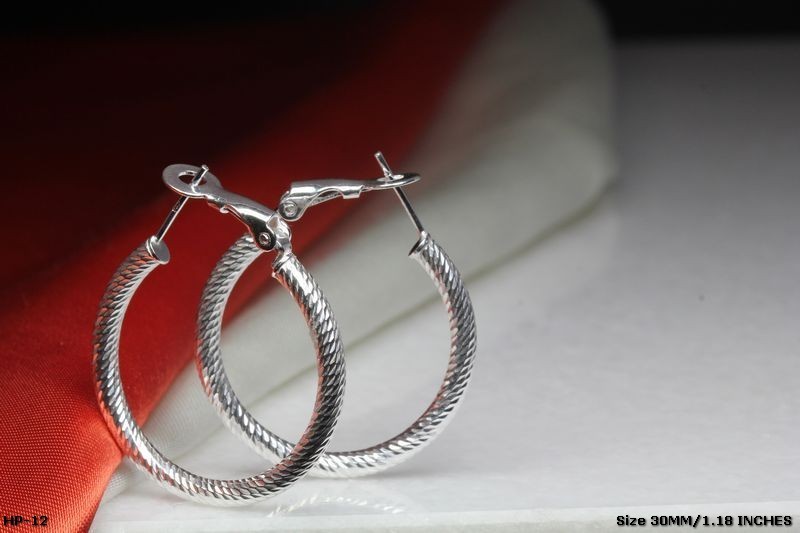 30MM STERLING SILVER 925 TWISTED ROPE BRAND NEW LIGHT WEIGHT