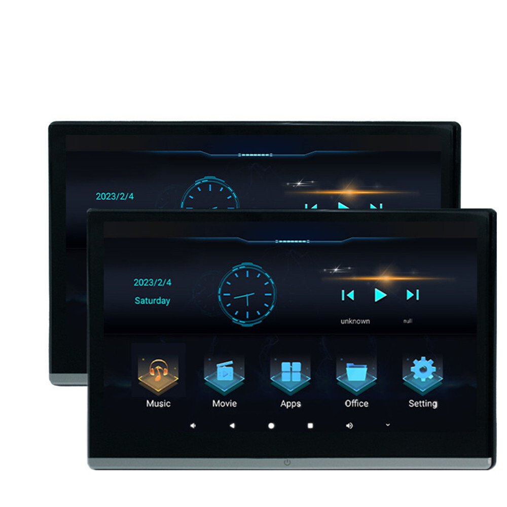 2X Android 11 Headrest Monitor WIFI Car Player Bluetooth Rear Seat Entertainment