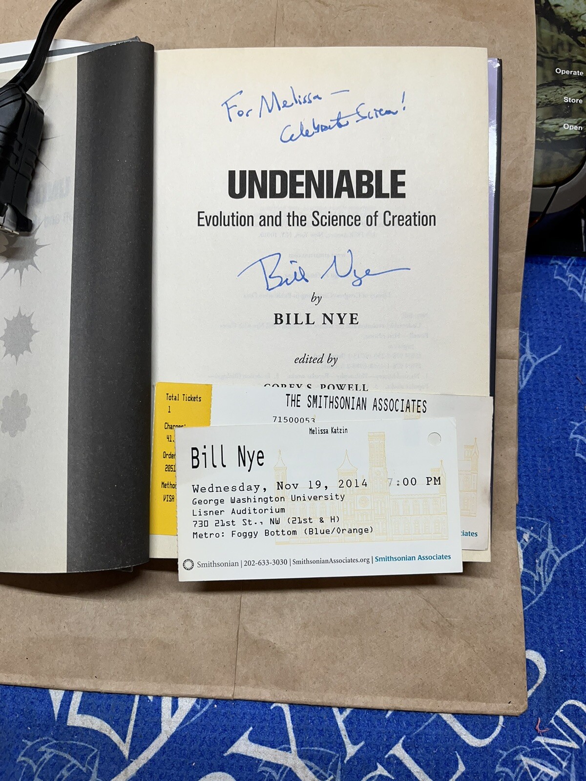 Undeniable By Bill Nye Signed 2014 First Edition, Second Printing