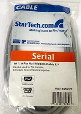STARTECH Model SCNM9FF 10 ft. 9 Pin Modern Cable F/F 10- DB+9 Female 