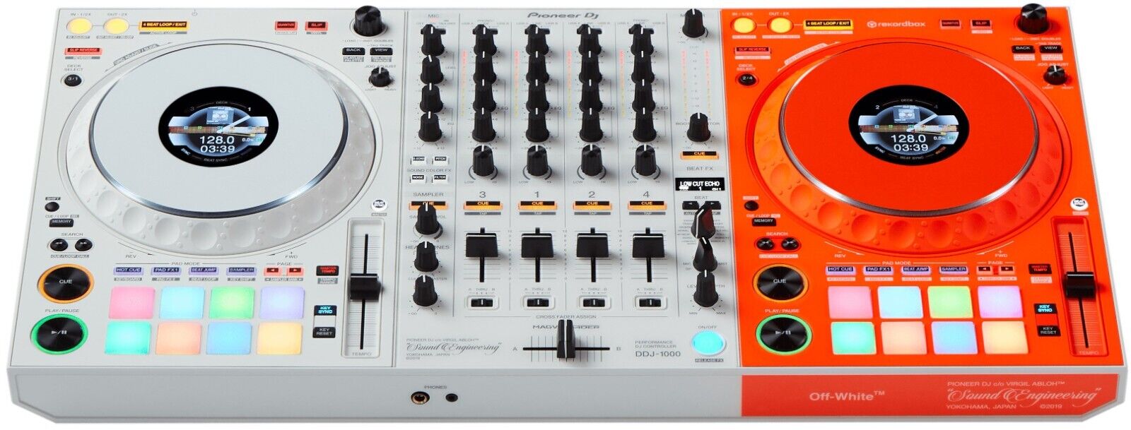 Pioneer DJ DDJ-1000-OW Limited 100 Off-White Orange DJ Controller VIRGIL  ABLOH