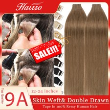 Invisible Tape In Remy Human Hair Extensions Skin Wefts 100 Real Straight Hair