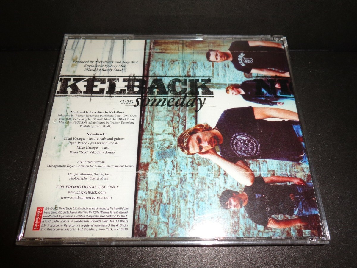 SOMEDAY by NICKELBACK-Rare Collectible Promotional CD Single with