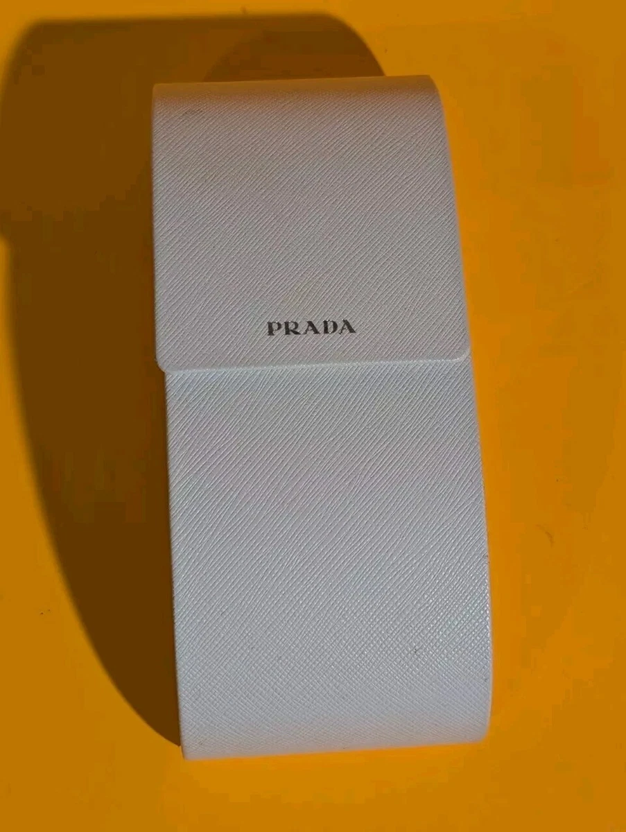 Prada White Saffiano Leather Sunglasses Case Prada Saffiano Leather Jewelry Beauty Case In White | ModeSens main image 4