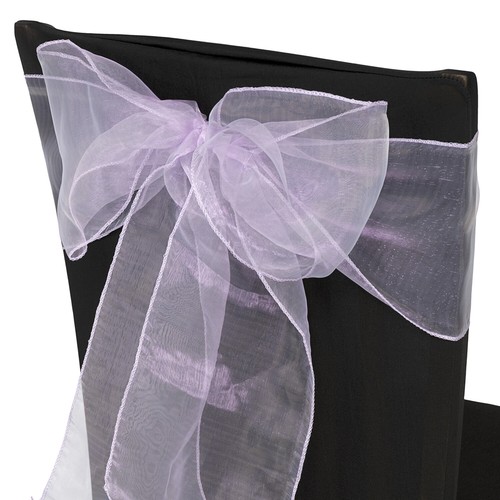 Silla de organza de boda fajas ancho lazo completo para decoración de fiesta 1x-100x - Imagen 124 de 391