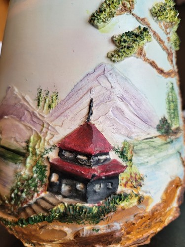 KEN OCORR POTTERY STUDIO LARGE JAPANESE ART INFLUENCE 3-D VASE 10.5" H - Picture 6 of 13