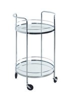 Haku Servierwagen Chrom KüChenwagen Beistellwagen Trolly Mehrzweckwagen Teewagen