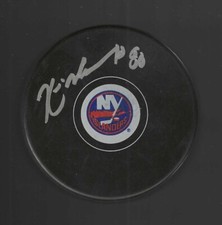 Kevin Weekes Signed New York Islanders Puck