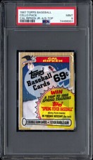 (POP 2) 1987 Topps Baseball Cello Pack w CAL RIPKEN Jr All Star Top, PSA 9 MINT