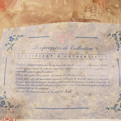 Poupée Corolle édition Limitée Festival Montmartre 1987 – 40cm – 500 Ex