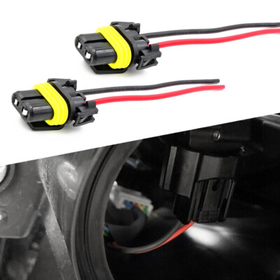 H11 Wire Pigtail Female S Two Harness Light Head Low Beam Socket Connector Plug