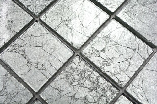 Pâte de Verre Noir Sol Bain Cuisine Wc Mur Miroir Mosaïque WB50-0302 1 Mat
