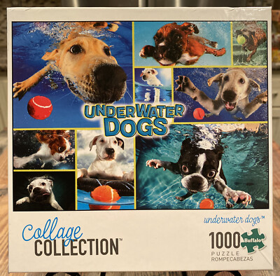 Underwater Dogs 1000 Piece Jigsaw Puzzle Buffalo Games Collage Collection (D)